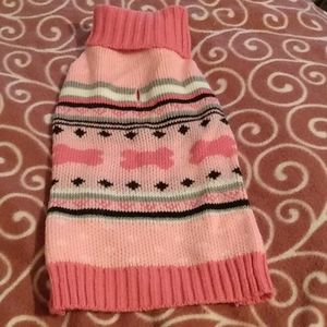 Pink dog sweater EUC size Mediun